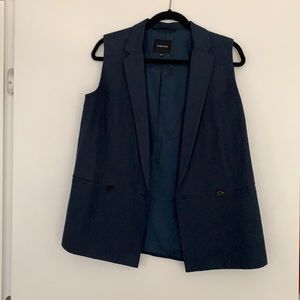 Babaton blue blazer vest